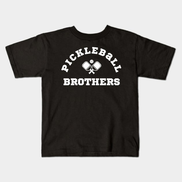 Pickleball BOTHERS,  paddle ball, fun shirt for brother or bros at heart to wear together at games. Kids T-Shirt by KIRBY-Z Studio